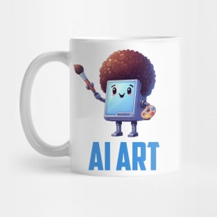 Cute AI Artist Robot Mug